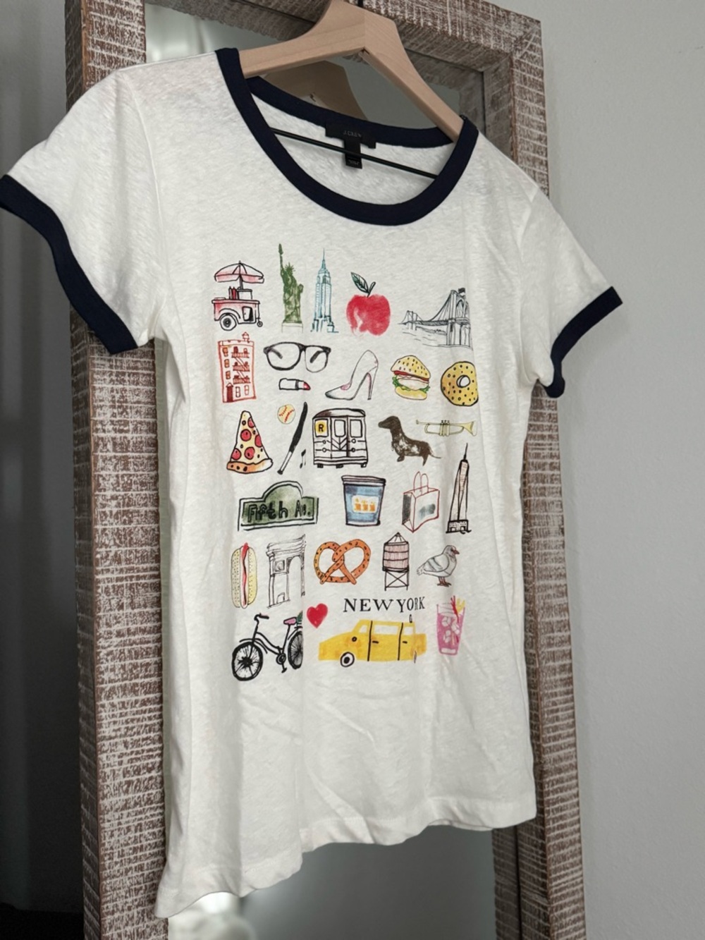 J. Crew Ringer Tee in New York Graphic